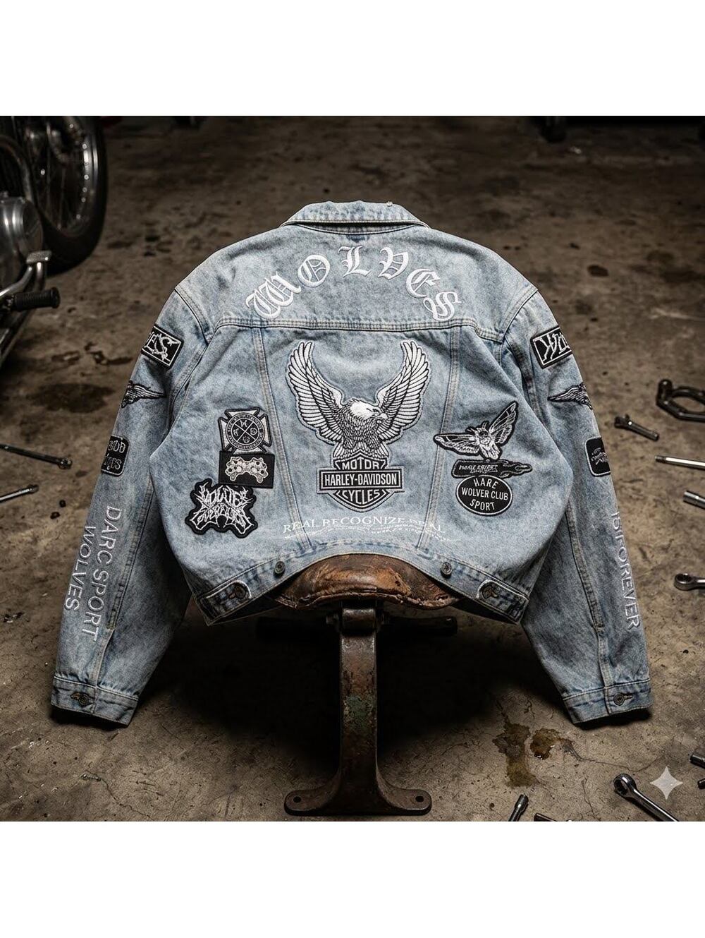 Darc Sport x Harley Davidson x Brotherhood In Light Wash.2XL